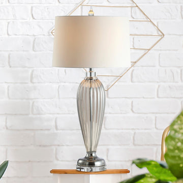 Julian 33.5" Glass/Crystal LED Table Lamp - JONATHAN Y